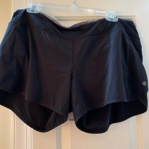Lululemon black running shorts